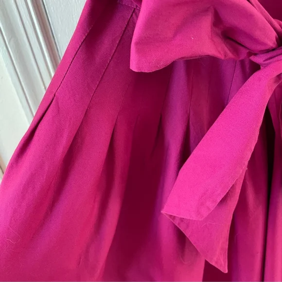 Sandro Fuchsia Pink Sleeveless Wrap Cotton Summer Dress 12 - Picture 7 of 8